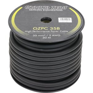 Kabel za napajanje Ground Zero GZPC 35B, 1 metar, visokoučinkoviti power kabel.