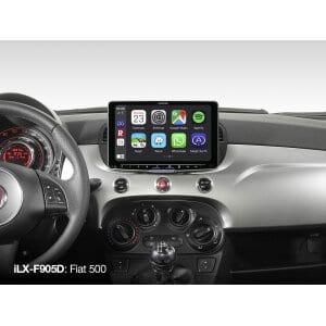 ALPINE iLX-F905D multimedijska jedinica za Fiat 500, visokokvalitetni zaslon i napredne funkcije.