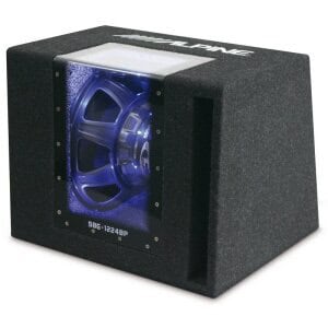 Auto subwoofer zvučnik u kućištu za snažan bass.