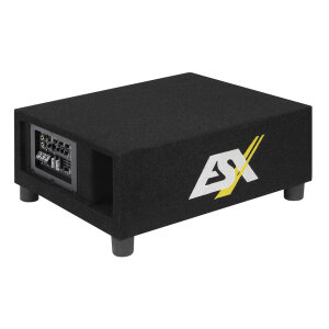 Aktivni subwoofer u kutiji ESX QXB8A za snažan bass i vrhunski zvuk u vozilu.