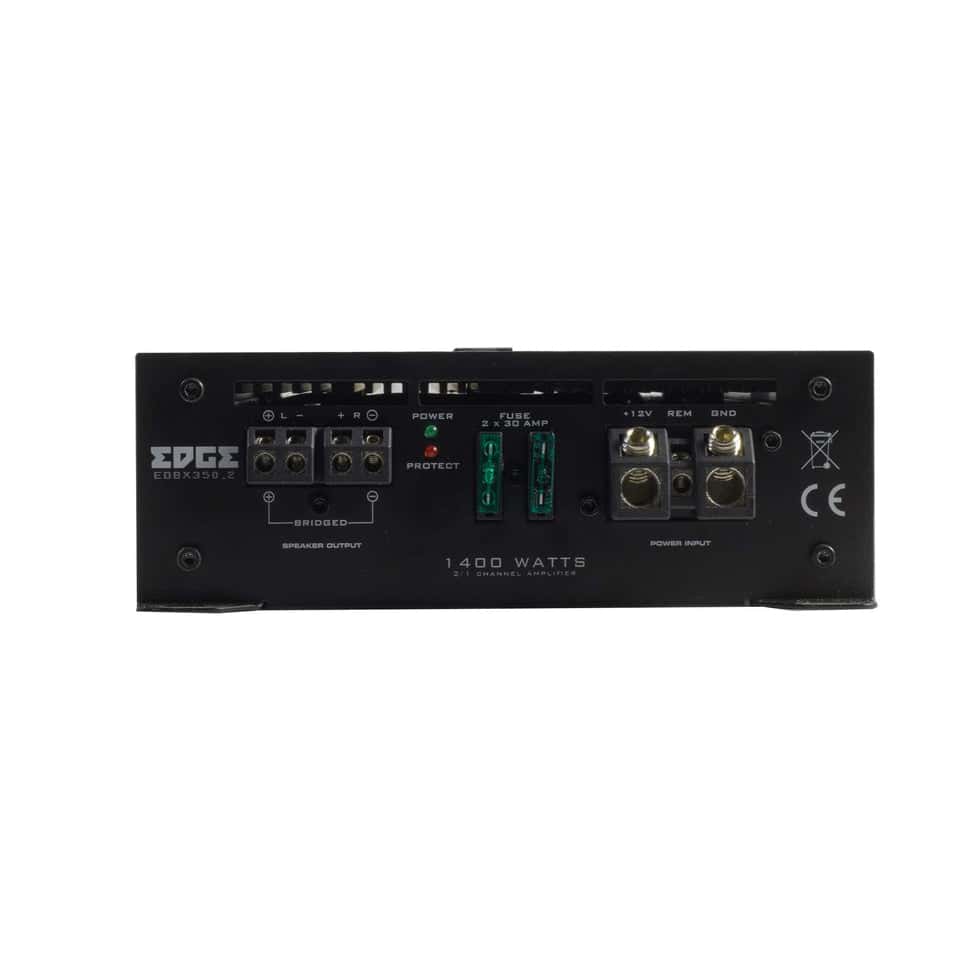 Pojačalo Edge EDBX350.2-E1 za auto audio sustave, 1400 W snage, visokokvalitetna izvedba.
