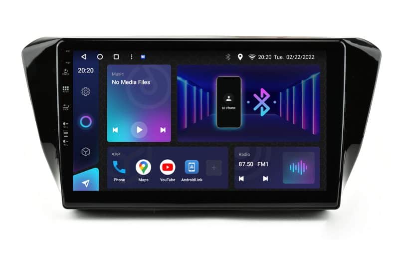 Android autoradio za Škoda Superb 3, 10-inčni ekran, 4GB RAM, 64GB memorije, navigacija i multimedij.