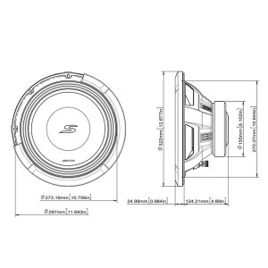 Alpine S2-W12D2 subwoofer za snažno bas zvukove.