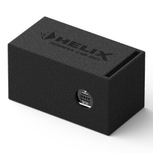 Helix IK EB6.1-DVC2 subwoofer u kutiji za auto zvuk.