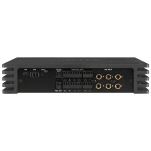 Upravljač za auto zvučnike i pojačalo s raznim ulazima i priključcima za optimalno audio iskustv.
